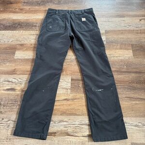 Carhartt Black Work Pants with paint 36